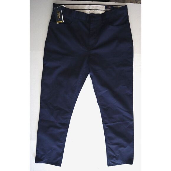 Polo Ralph Lauren Men Sz 34x32 Navy Blue Performance Golf Tailored Fit Pants - Picture 1 of 11
